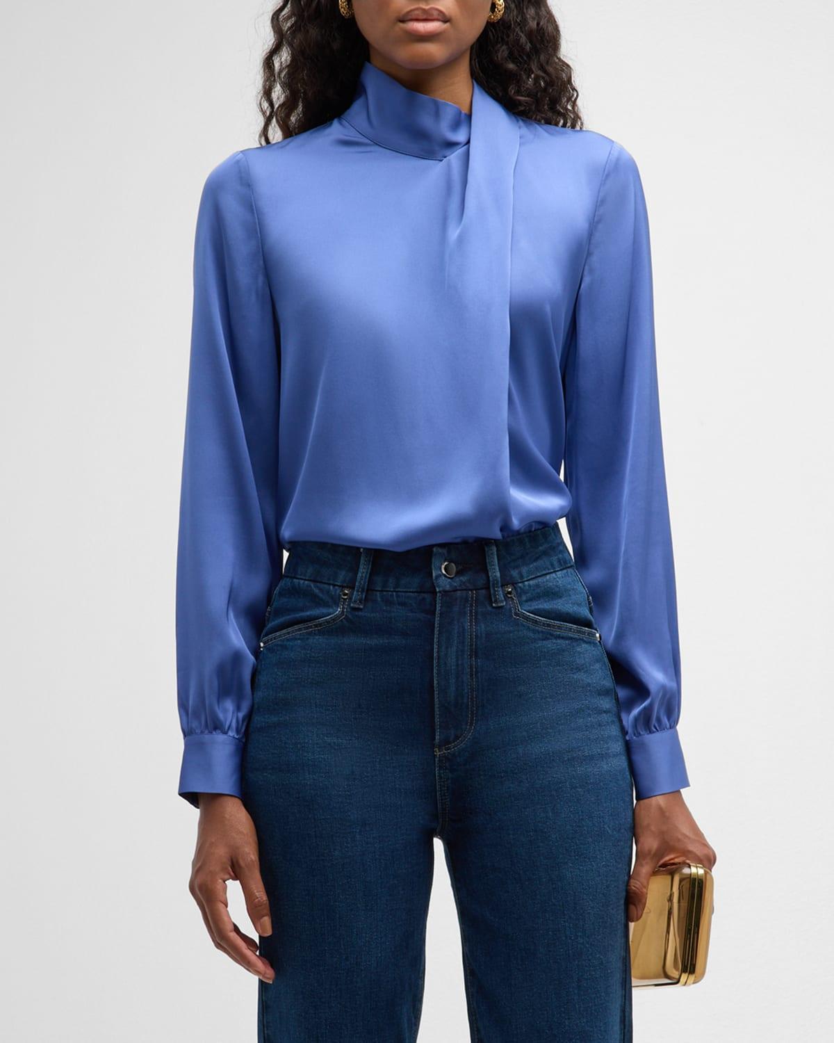 Womens Jaden Silk-Blend Blouse Product Image