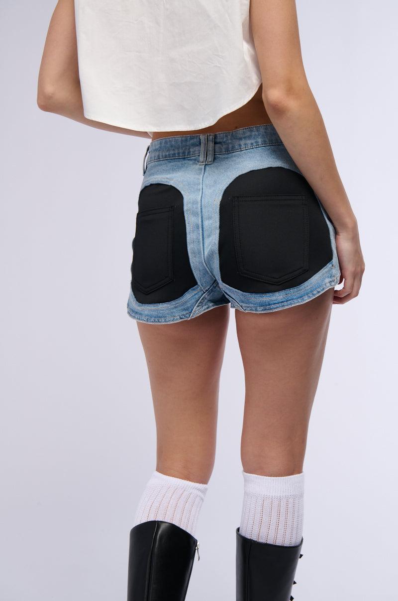 SHOW ME WHAT YOU GOT DENIM MINI SHORTS Product Image