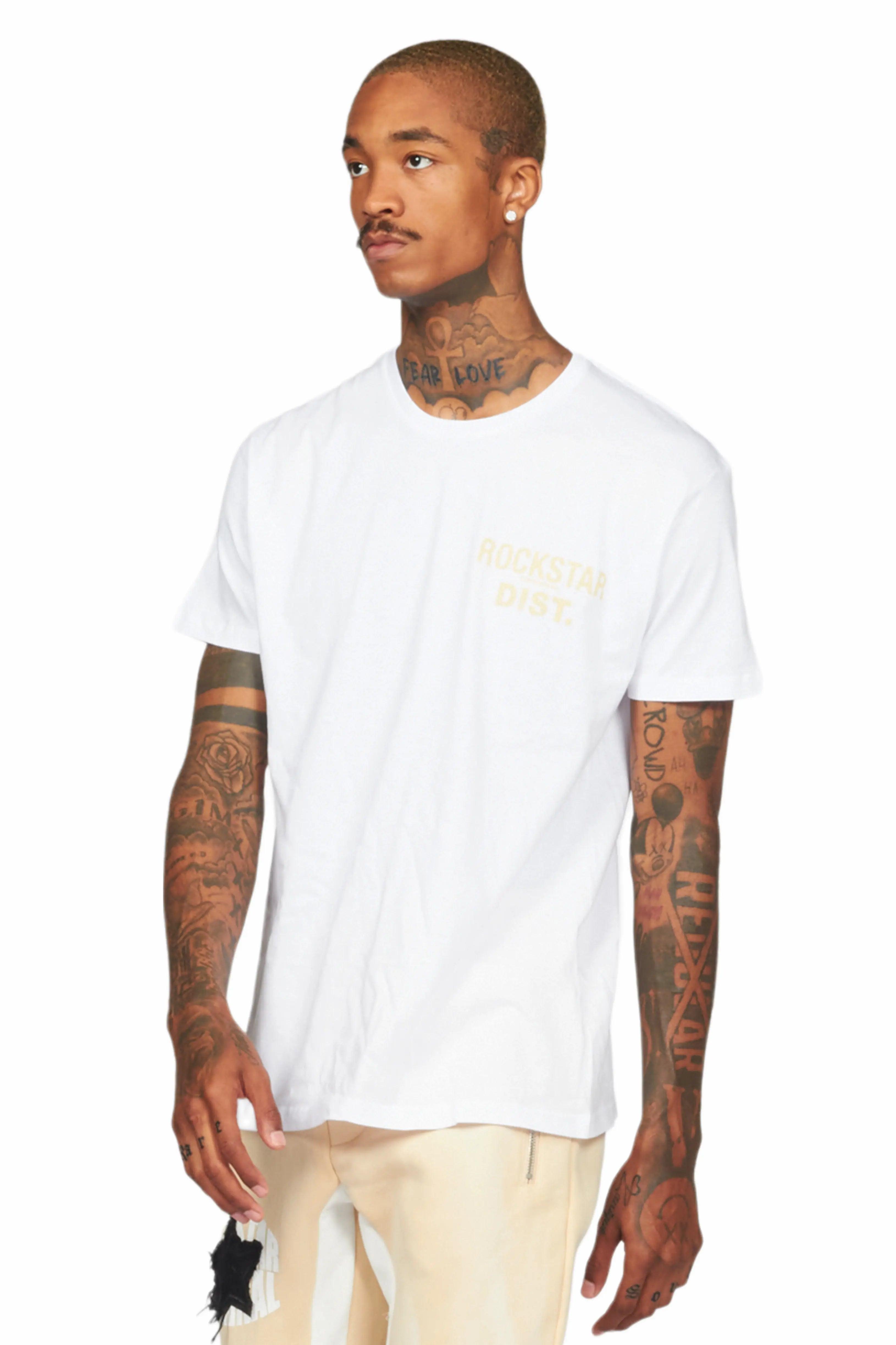 Lake White/Beige Graphic T-Shirt Male Product Image