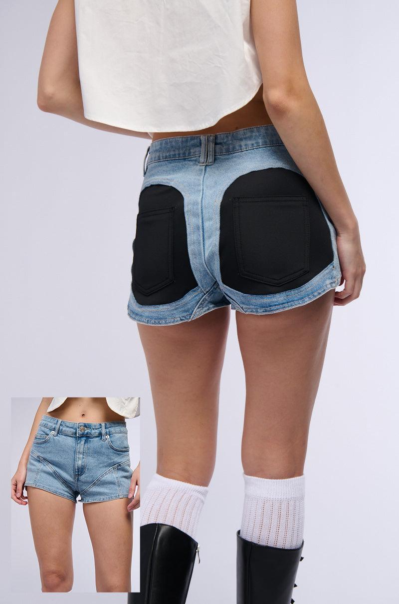 SHOW ME WHAT YOU GOT DENIM MINI SHORTS Product Image