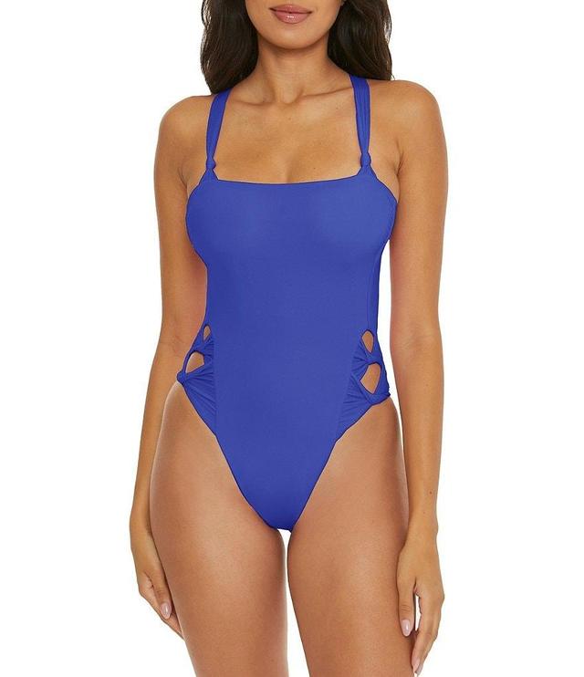 Becca by Rebecca Virtue Baja Mar Lana Cut-Out Bow High Leg One Piece Swimsuit Product Image