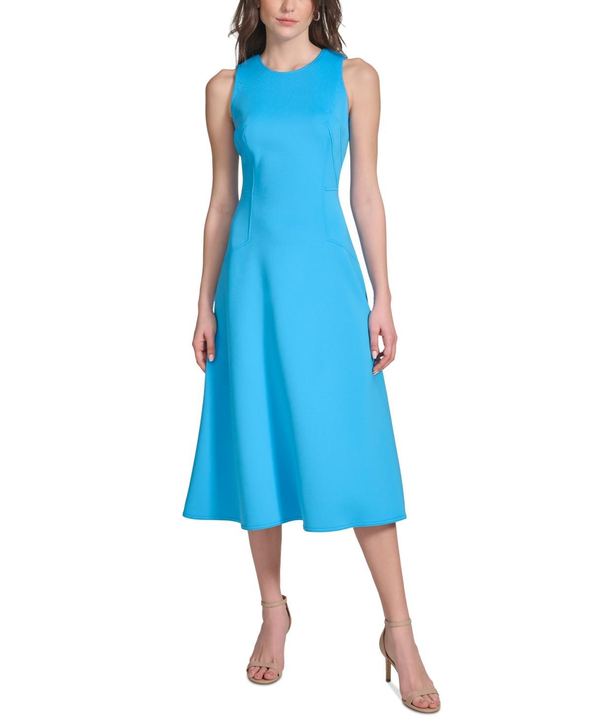 Calvin Klein Womens A-Line Midi Dress Product Image