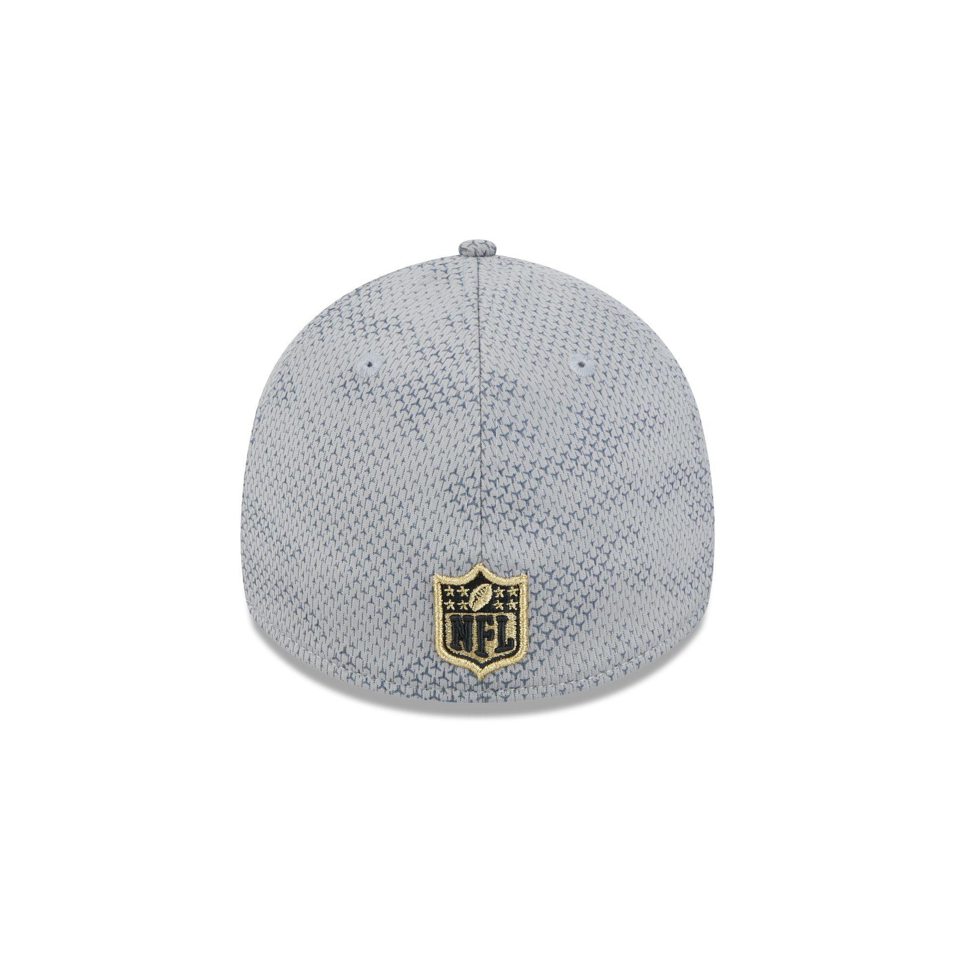 New Orleans Saints 2024 Sideline Gray 39THIRTY Stretch Fit Hat Male Product Image