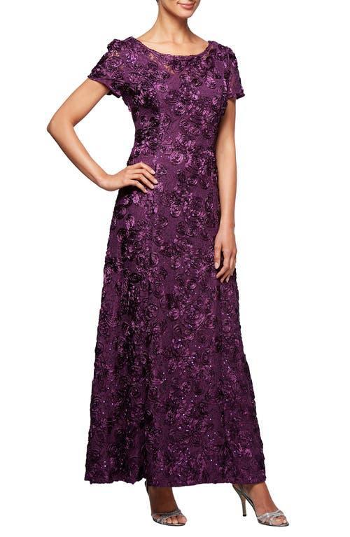 Alex Evenings Embellished Lace A-Line Evening Gown Product Image