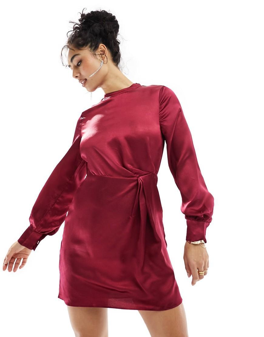 Mango satin high neck dress Product Image