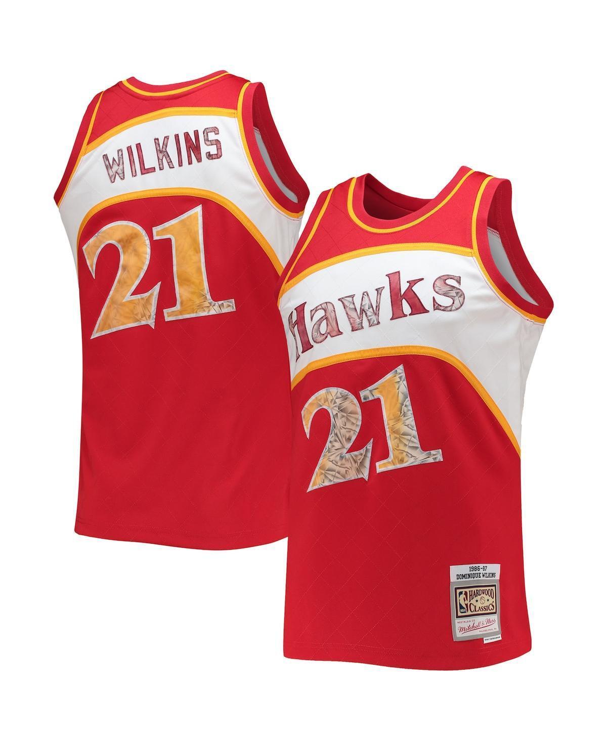 Mens Mitchell & Ness Dominique Wilkins Atlanta Hawks 1986-87 Hardwood Classics 75th Anniversary Diamond Swingman Jersey Product Image