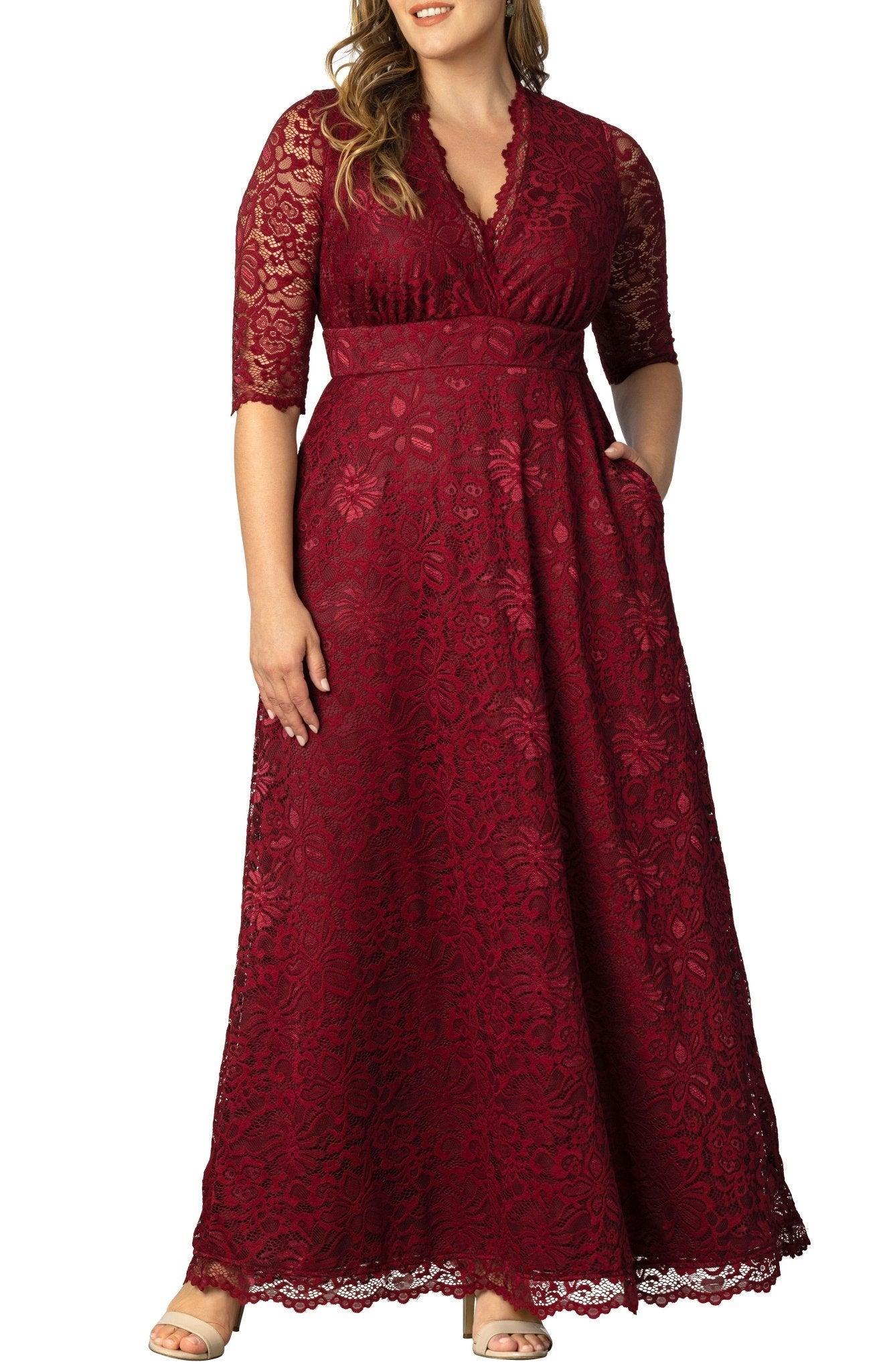 Maria Lace Evening Gown - Plus Product Image