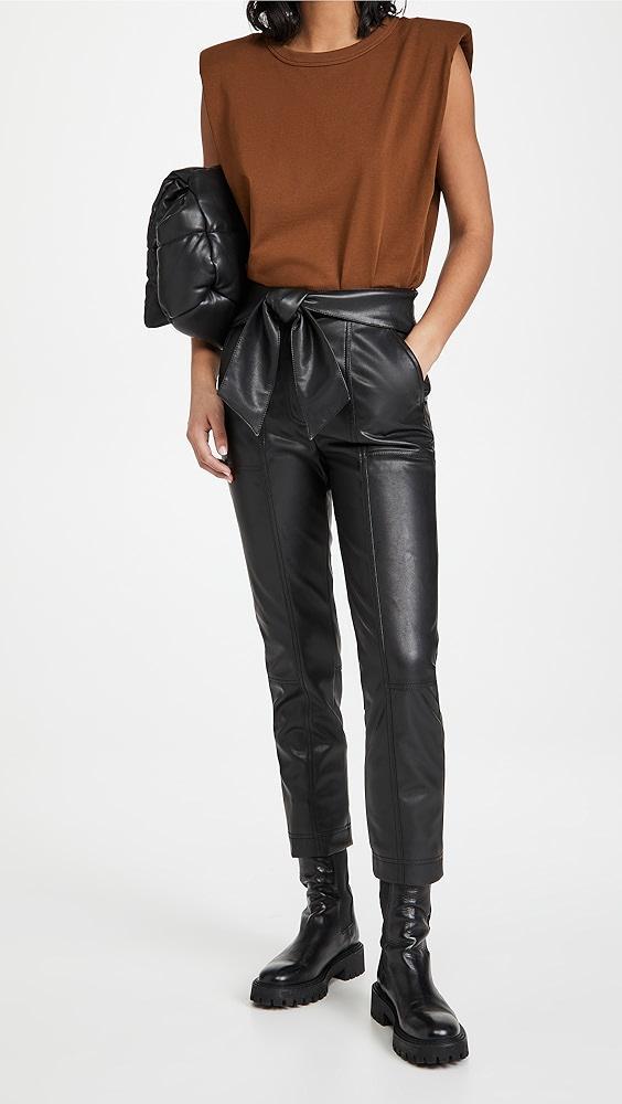 SIMKHAI Tessa Vegan Leather Tie Waist Pants | Shopbop Product Image