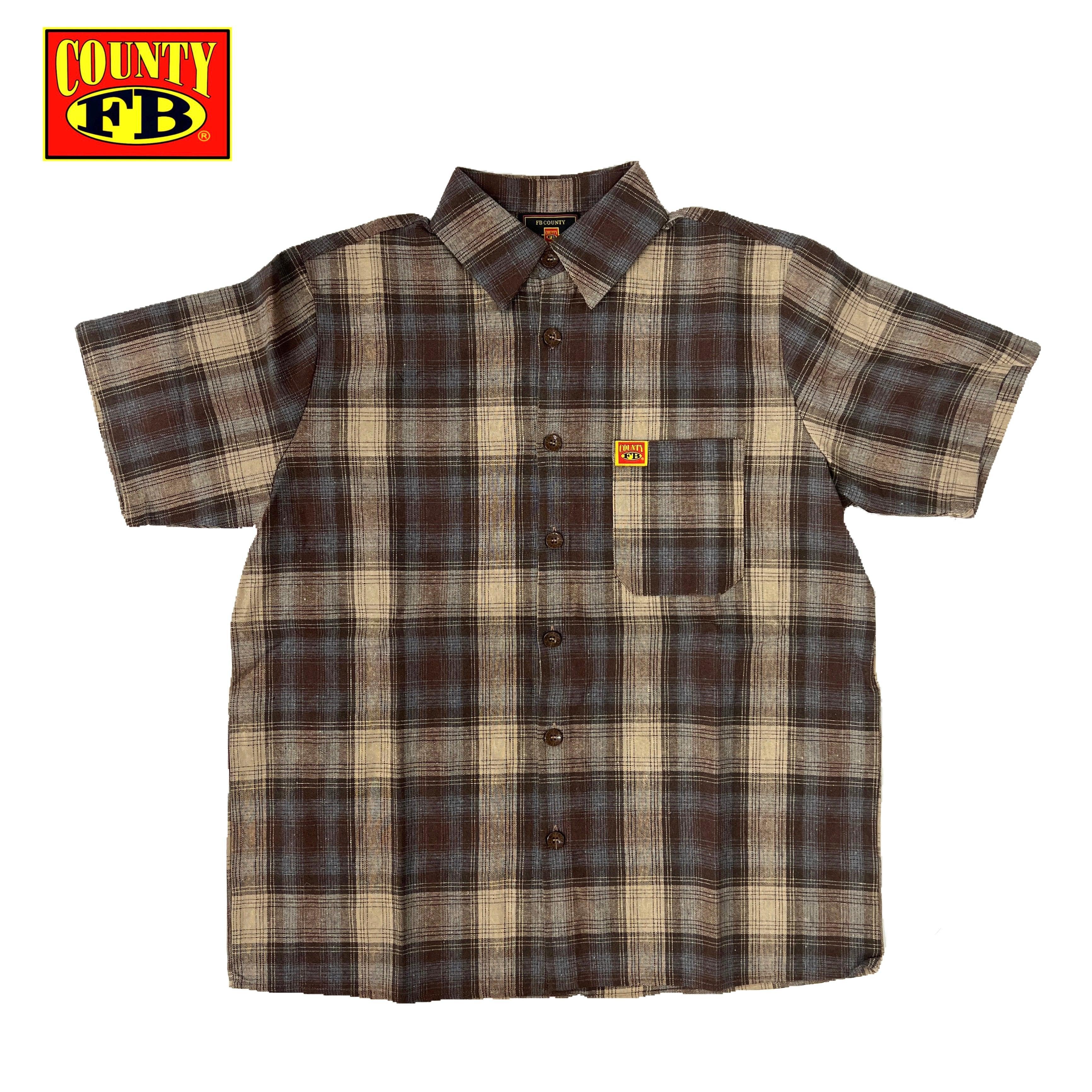 FB County Short Sleeve Checker Flannel Shirt Male Product Image