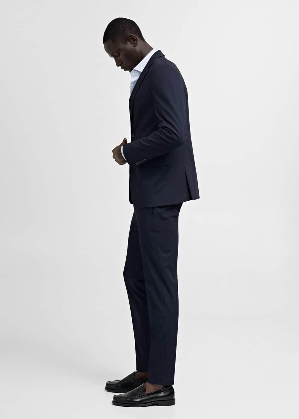 MANGO MAN - Stretch fabric super slim-fit suit pants dark navyMen Product Image