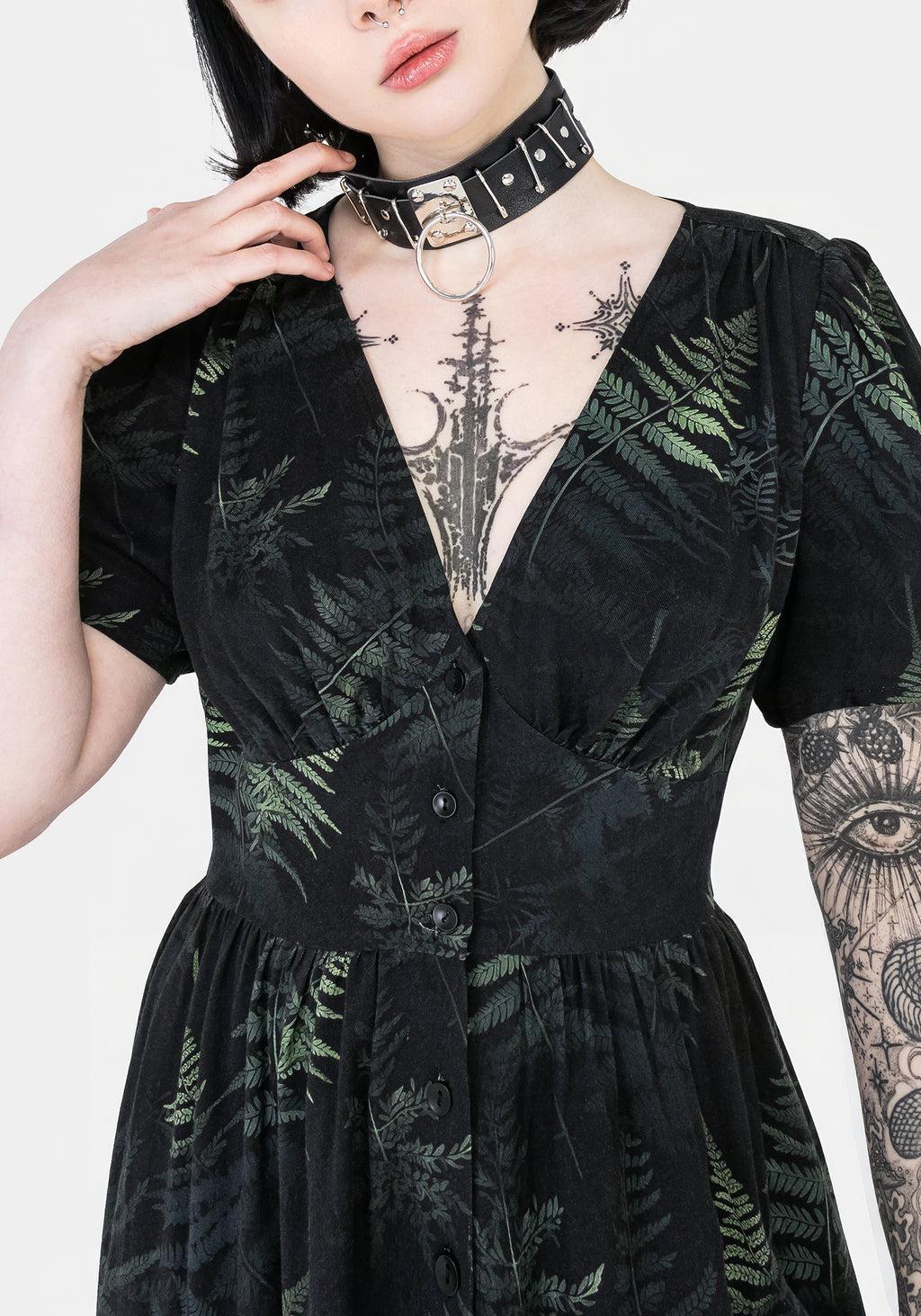 Fernery Button Up Corset Mini Dress Product Image