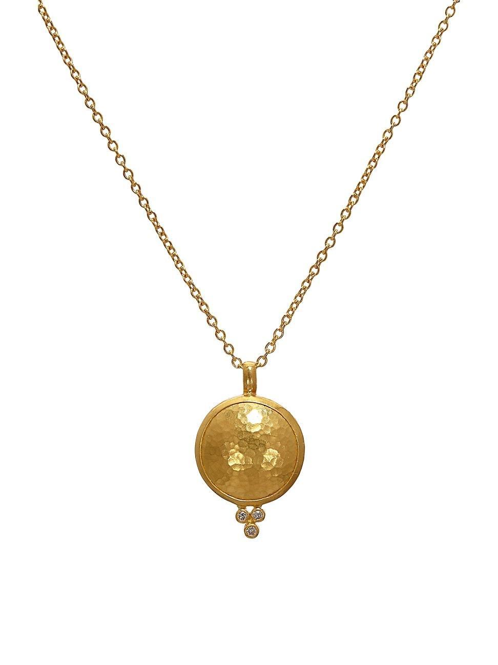 Womens Amulet 24K Yellow Gold, 22K Yellow Gold, 18K Yellow Gold & Diamond Pendant Necklace Product Image