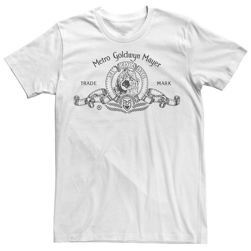 Mens MGM Logo Outlined MGM Logo Graphic Tee White Product Image