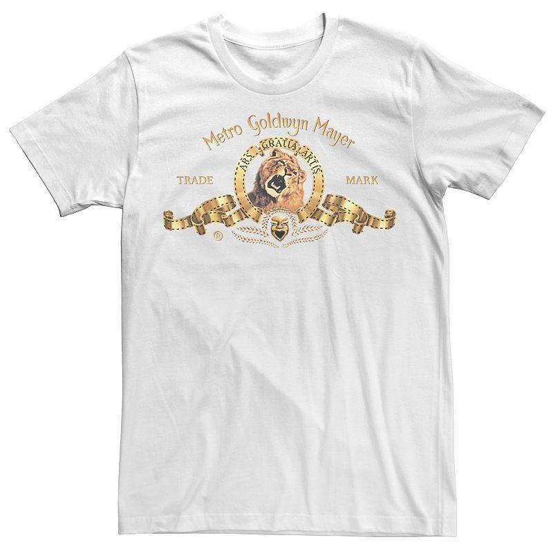 Mens MGM Golden Logo Graphic Tee White Product Image