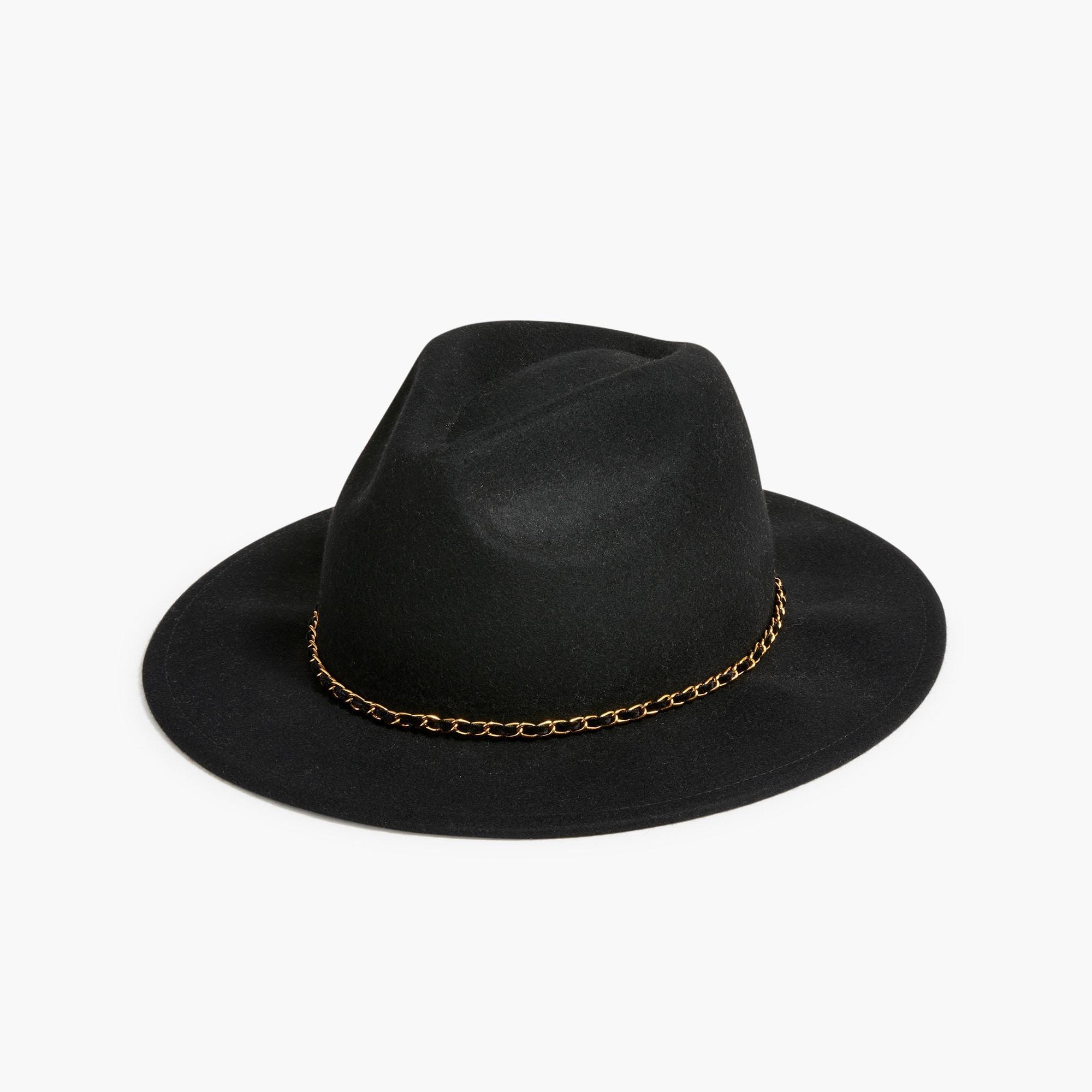 Wool fedora with chain Product Image