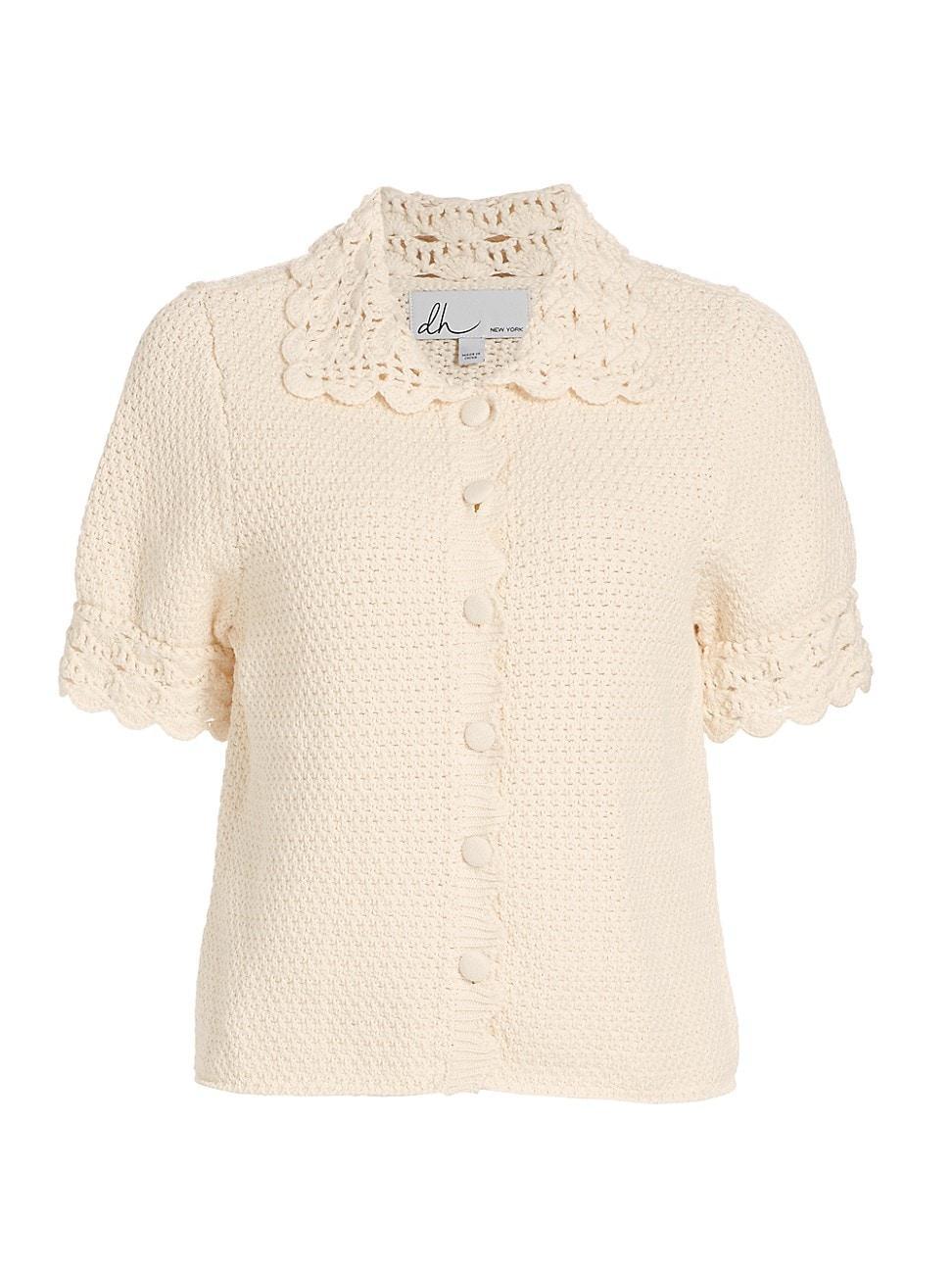 Womens Olivia Short-Sleeve Knit Cardigan product image