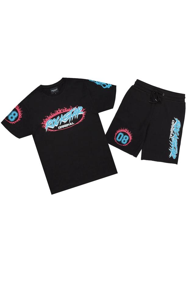 Draven Black T-Shirt/Short Set Male Product Image