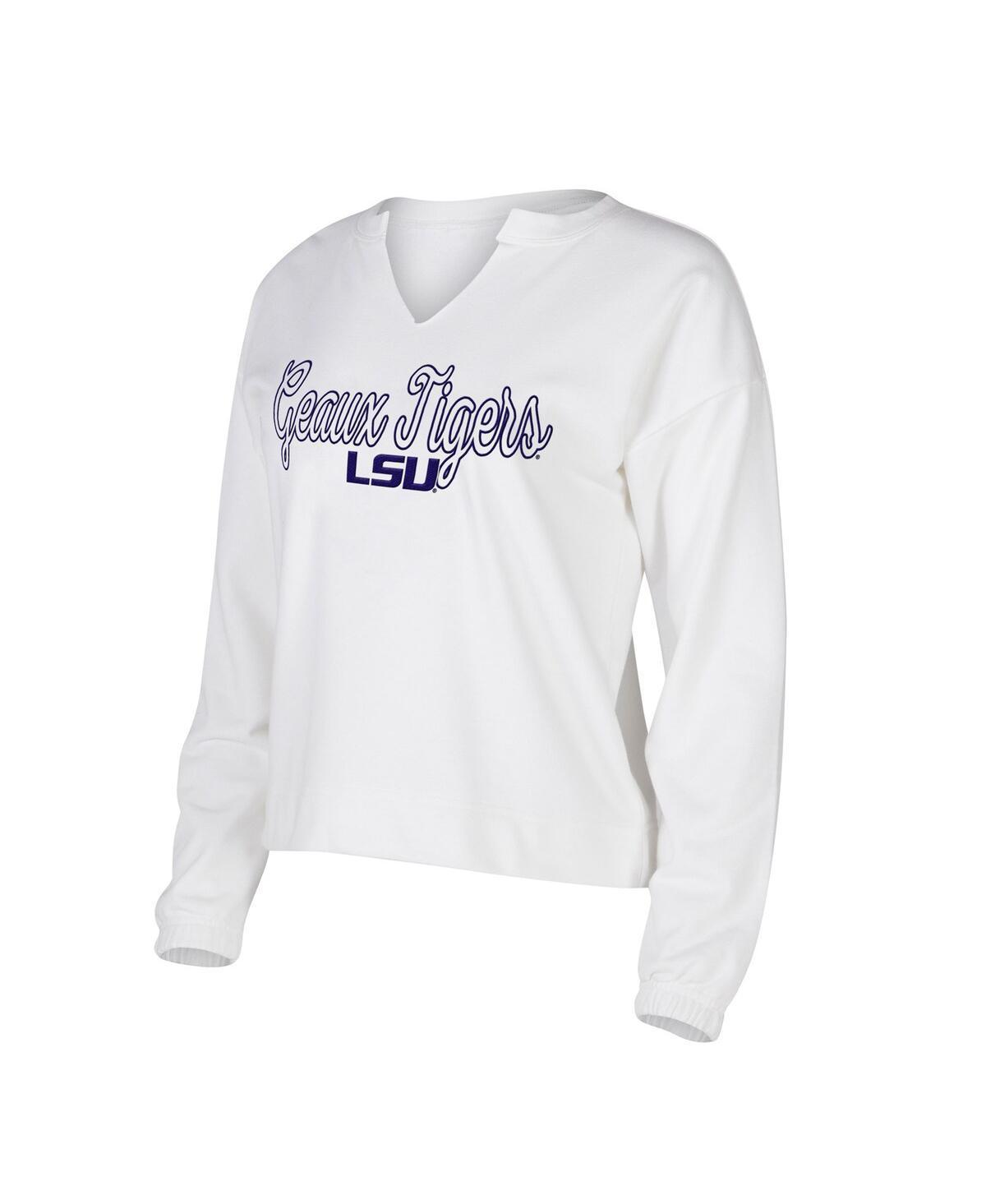 Womens Concepts Sport LSU Tigers SiennaNotch Neck Long Sleeve T-Shirt Product Image