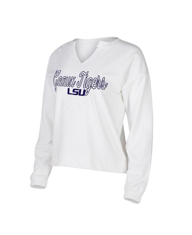 Womens Concepts Sport LSU Tigers SiennaNotch Neck Long Sleeve T-Shirt Product Image