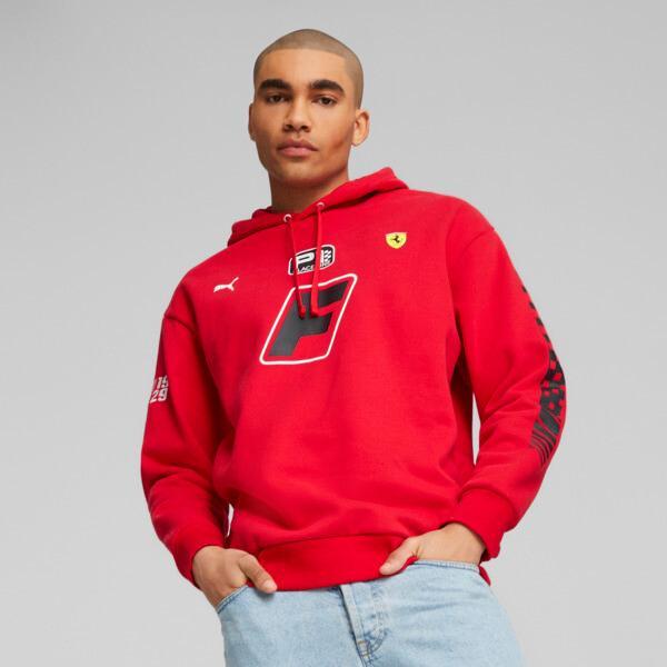 PUMA Scuderia Ferrari Race Garage Crews Men's Hoodie in Red Product Image