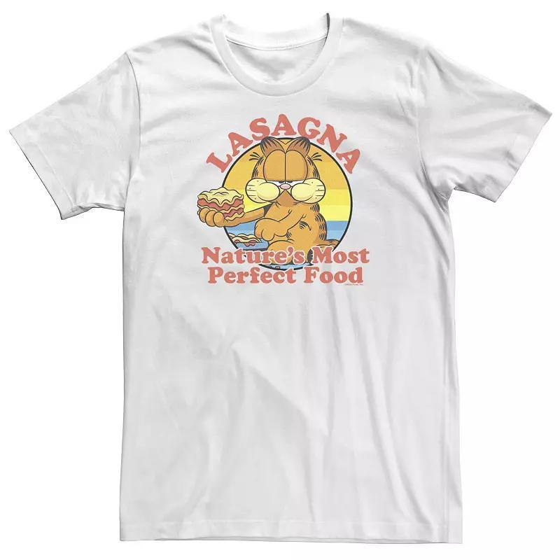 Big & Tall Garfield Lasagna Natures Most Perfect Food Portrait Tee, Mens Product Image