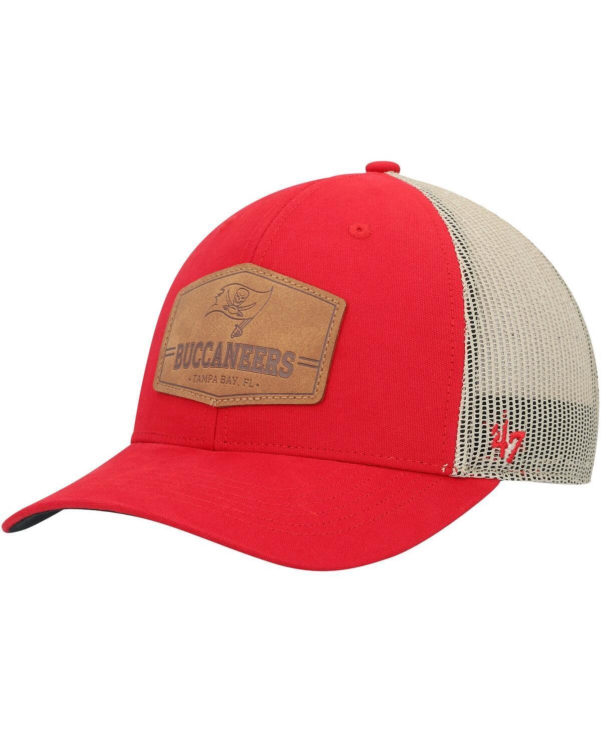 Mens 47 Red Tampa Bay Buccaneers Rawhide Trucker Adjustable Hat - Red Product Image