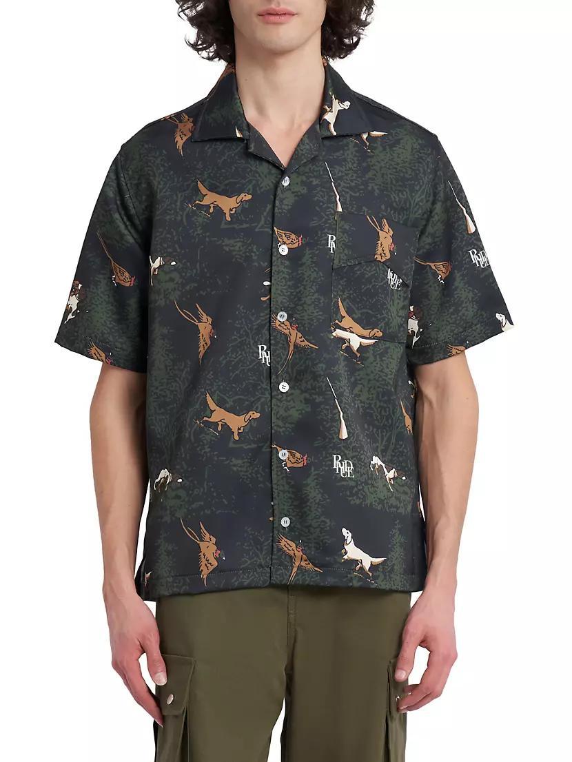 Mens Scramble Dog Abstract Short-Sleeve Shirt Product Image