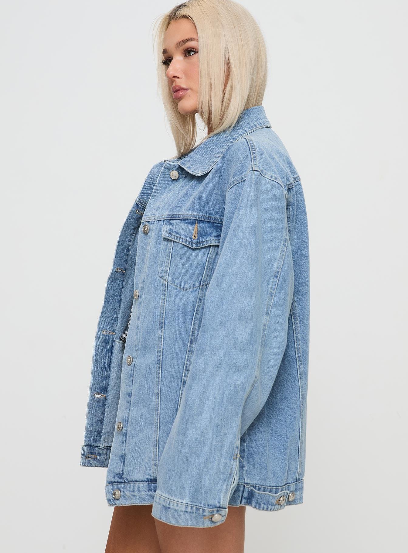 All You Need Denim Jacket Light Wash Product Image