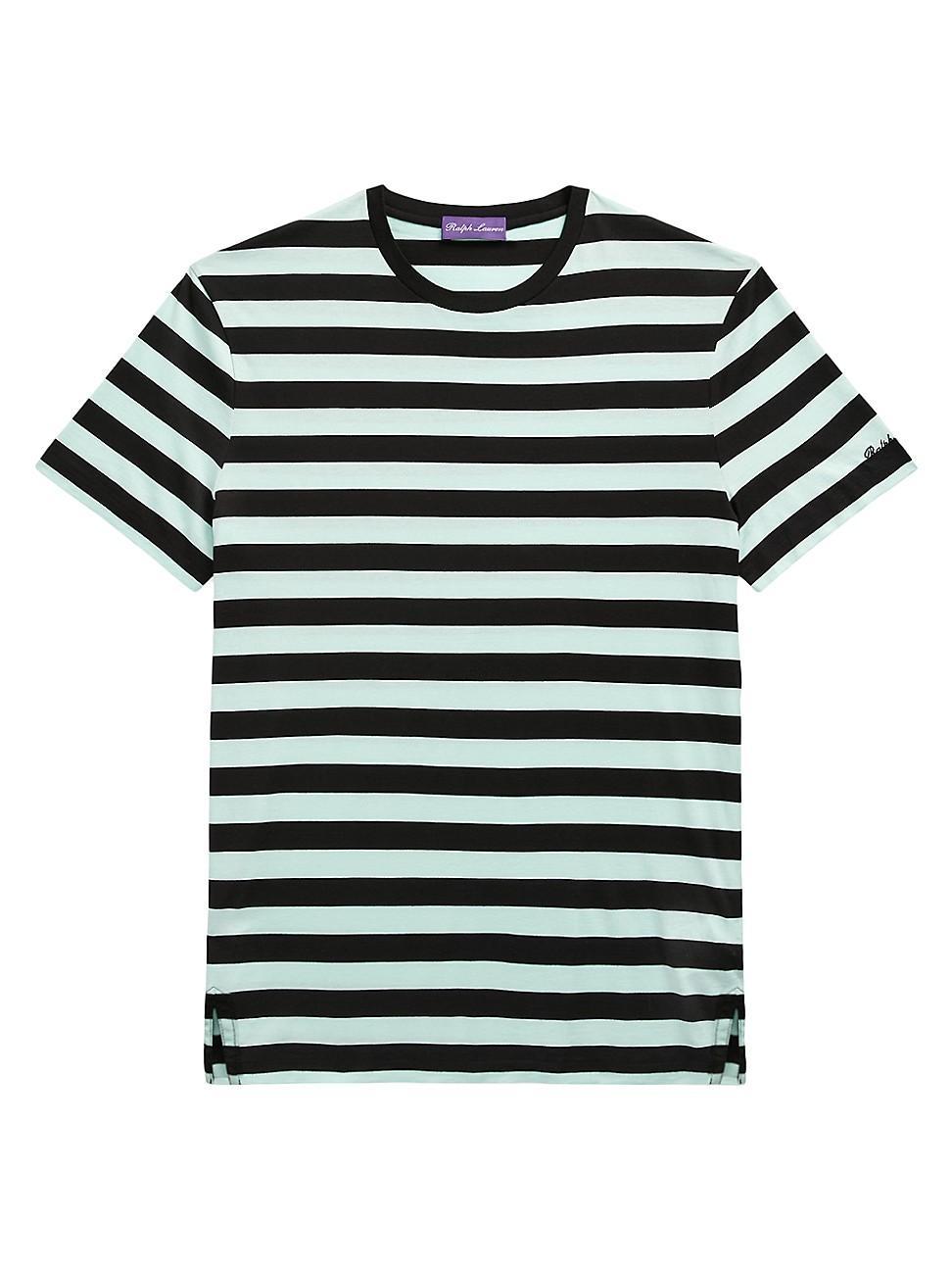 Mens Striped Cotton Short-Sleeve T-Shirt Product Image