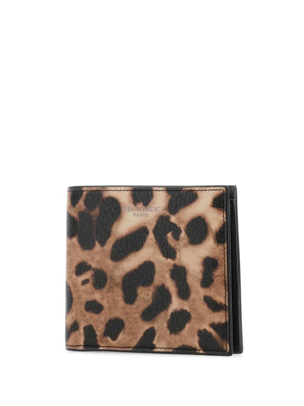 Printed Leather Wallet In Multicolor Product Image