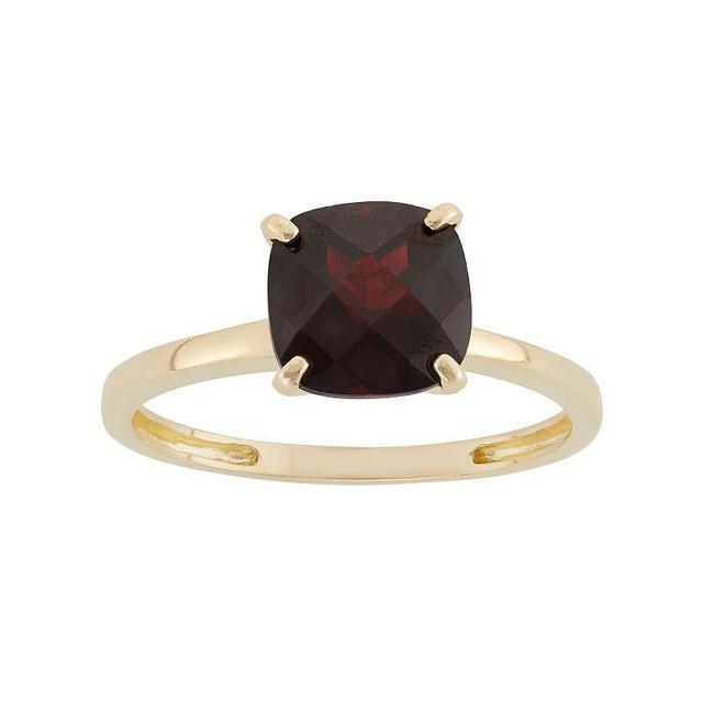 Designs by Gioelli Garnet 10k Gold Ring, Womens Red Product Image