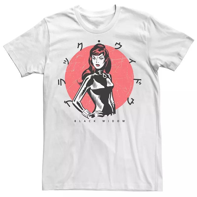 Mens Marvel Black Widow Kanji Portrait Graphic Tee Product Image