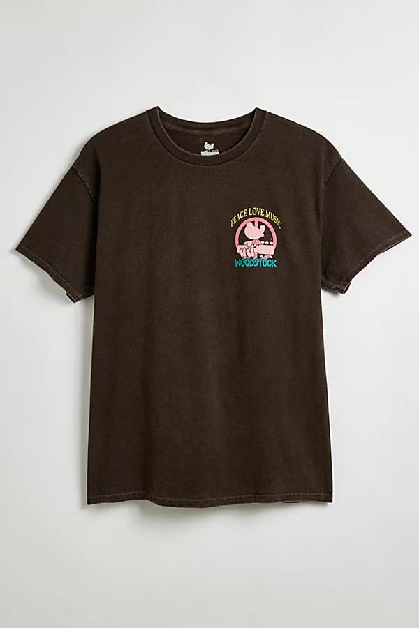 Woodstock Peace Love Music Tee Mens at Urban Outfitters Product Image