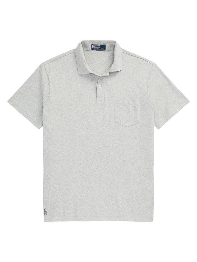 Mens Patch Pocket Jersey Polo Shirt Product Image