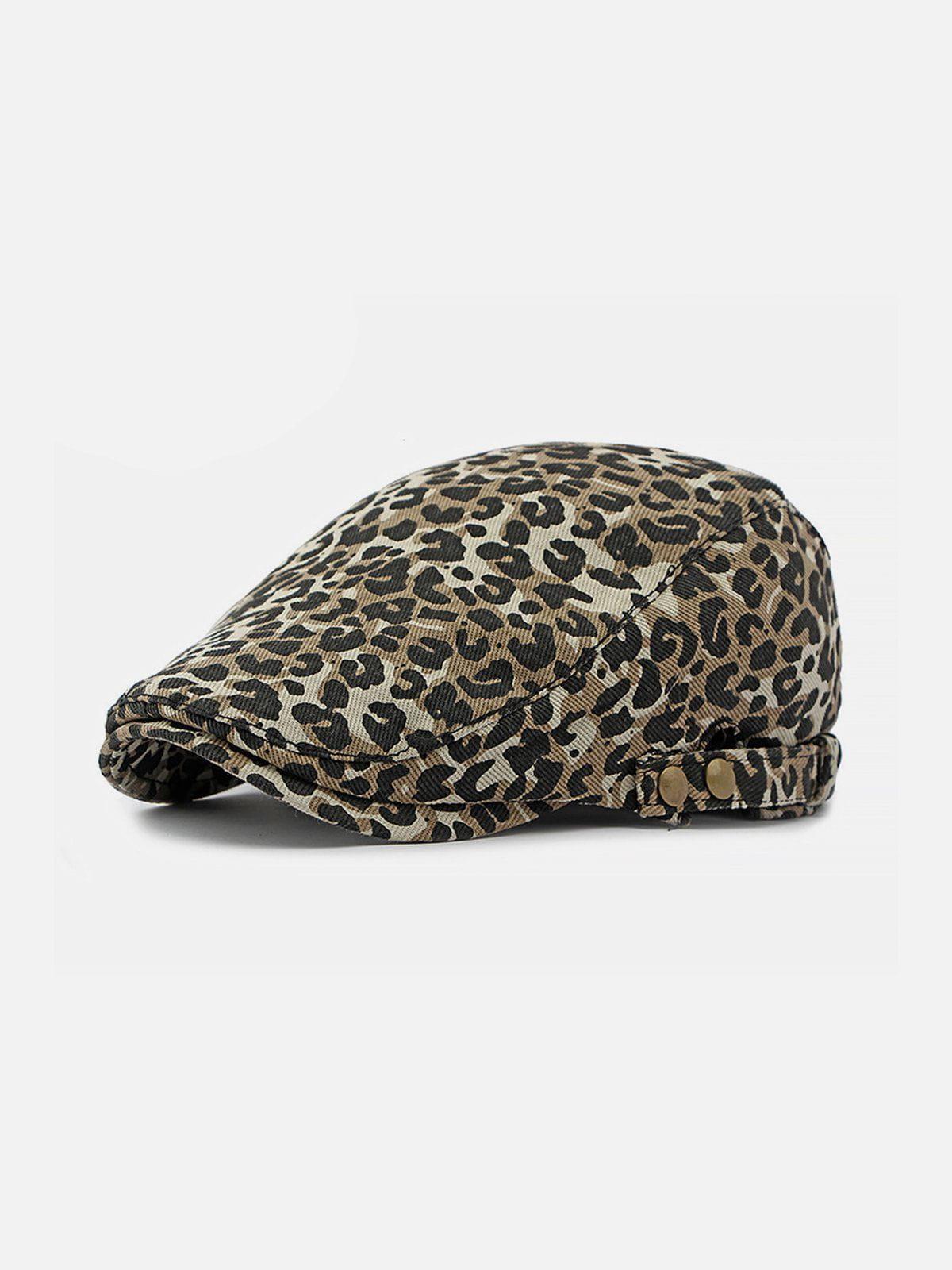 Vintage Leopard Print Beret Product Image