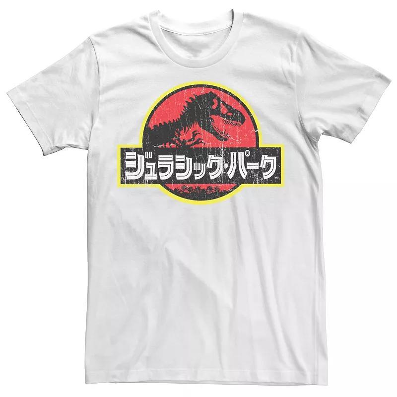 Big & Tall Jurassic Park Japanese Red Logo Tee, Mens Dark Grey Product Image