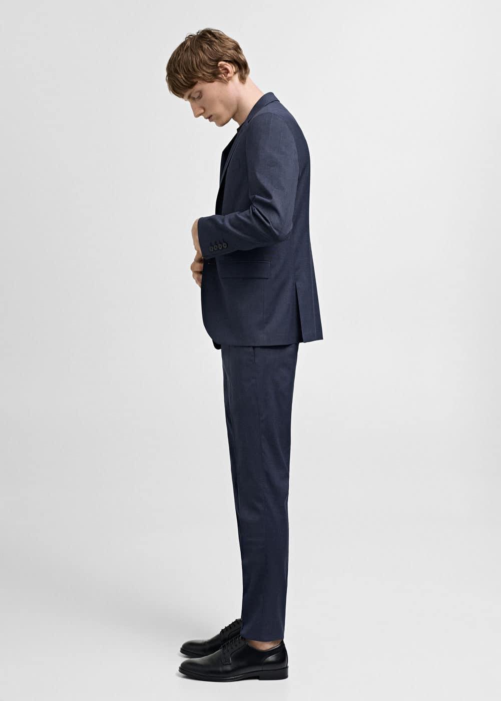 MANGO MAN - Super slim-fit suit blazer in stretch fabric indigo blueMen Product Image