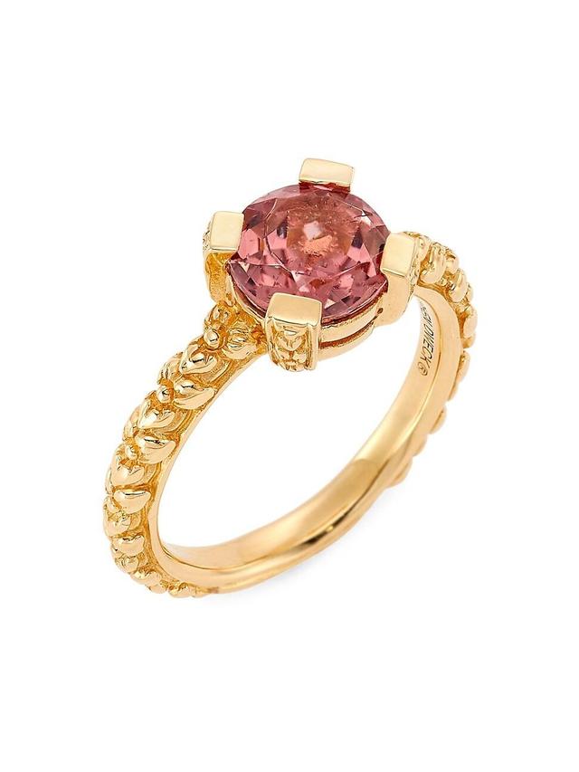 Womens Luxury 18K Gold & Pink Tourmaline Ring Product Image