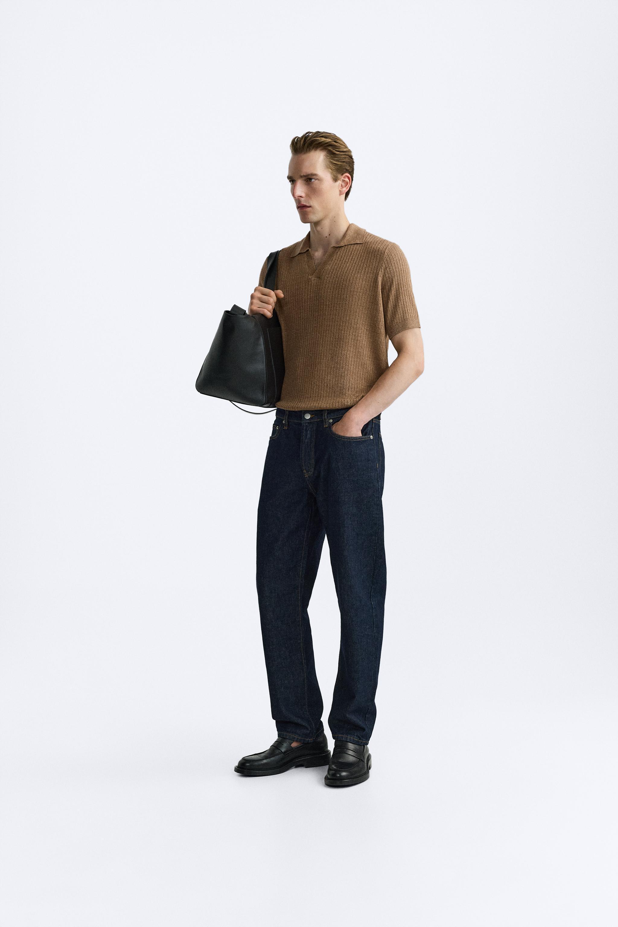 LINEN - VISCOSE KNIT POLO SHIRT Product Image