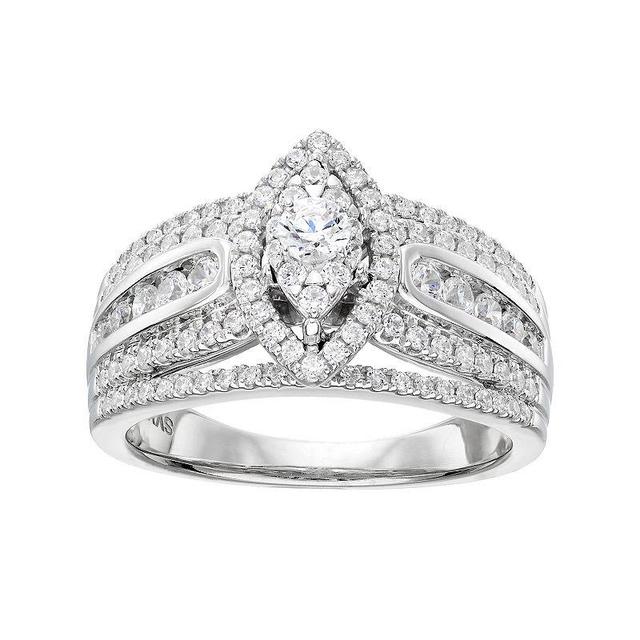 Simply Vera Vera Wang 14k White Gold 1 Carat T.W. Diamond Marquise Engagement Ring, Womens 14k Whgold Product Image