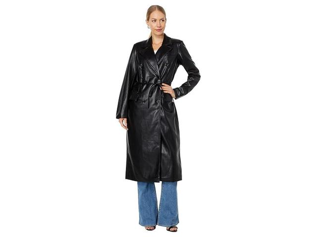 Avec Les Filles Belted Faux Leather Coat Women's Coat Product Image