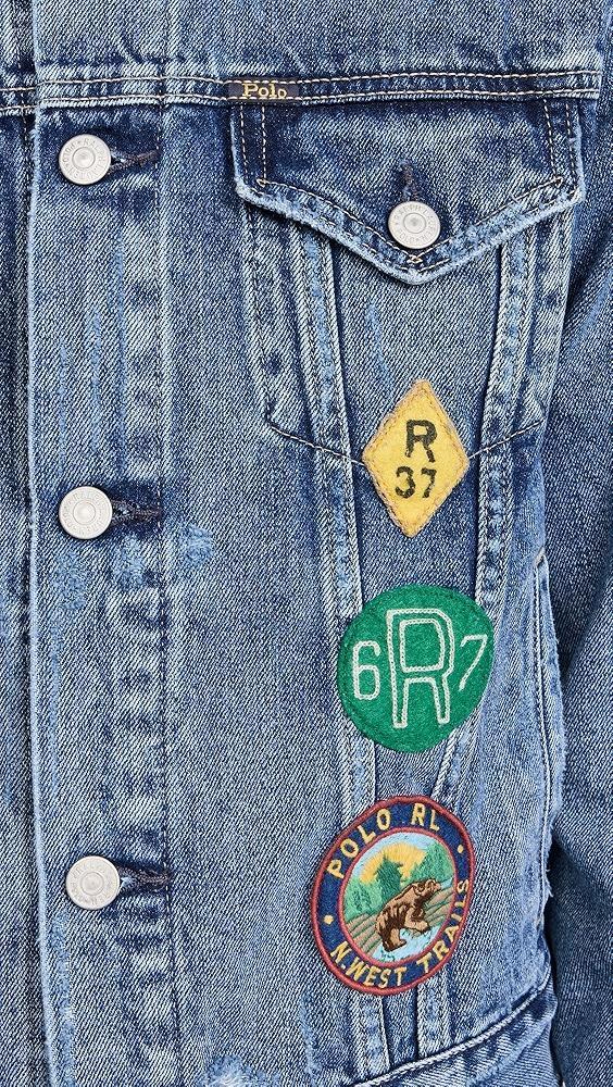 Polo Ralph Lauren Embroidered Patch Denim Trucker Jacket | Shopbop Product Image