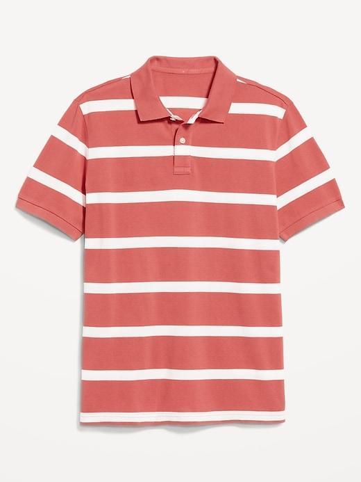 Classic Fit Striped Pique Polo Product Image