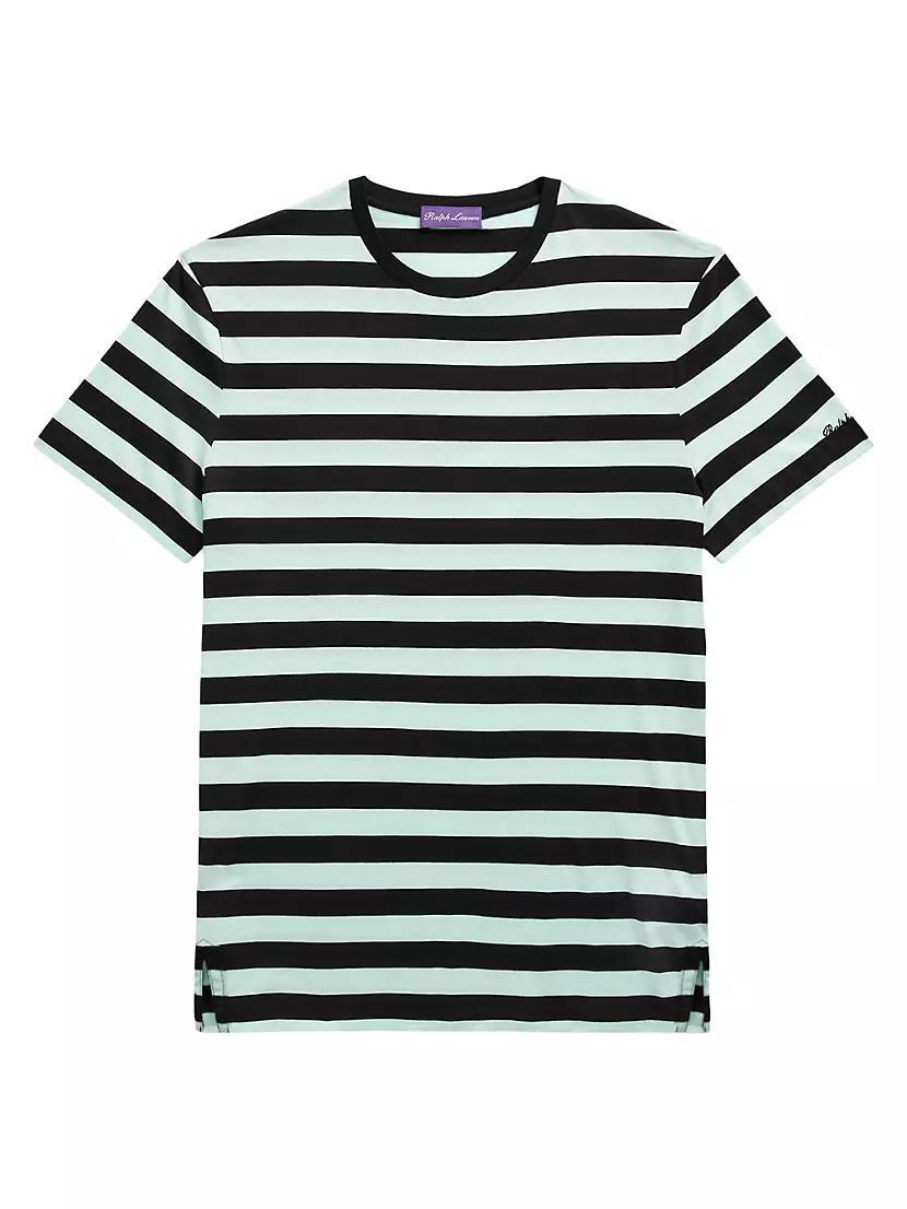 Striped Cotton Short-Sleeve T-Shirt Product Image