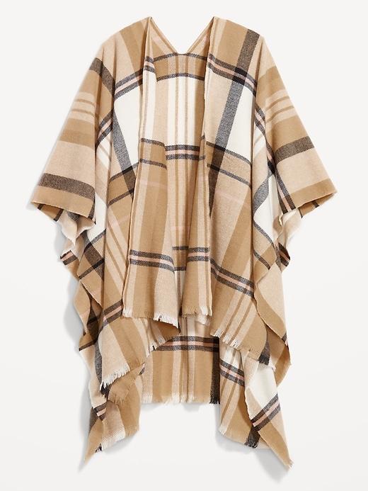 Flannel Poncho Product Image