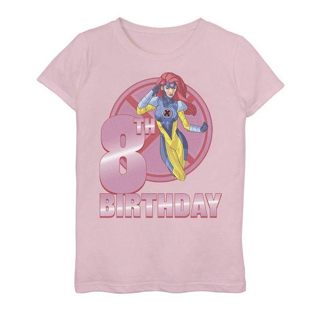 Girls 7-16 Marvel X-Men Jean Grey 8th Birthday Badge Graphic Tee, Girls Product Image