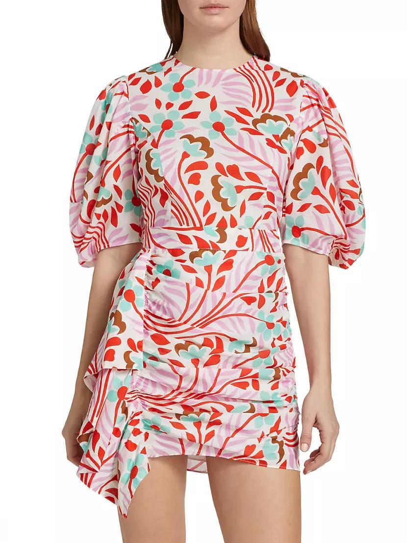 Pia Floral Cotton Minidress Product Image