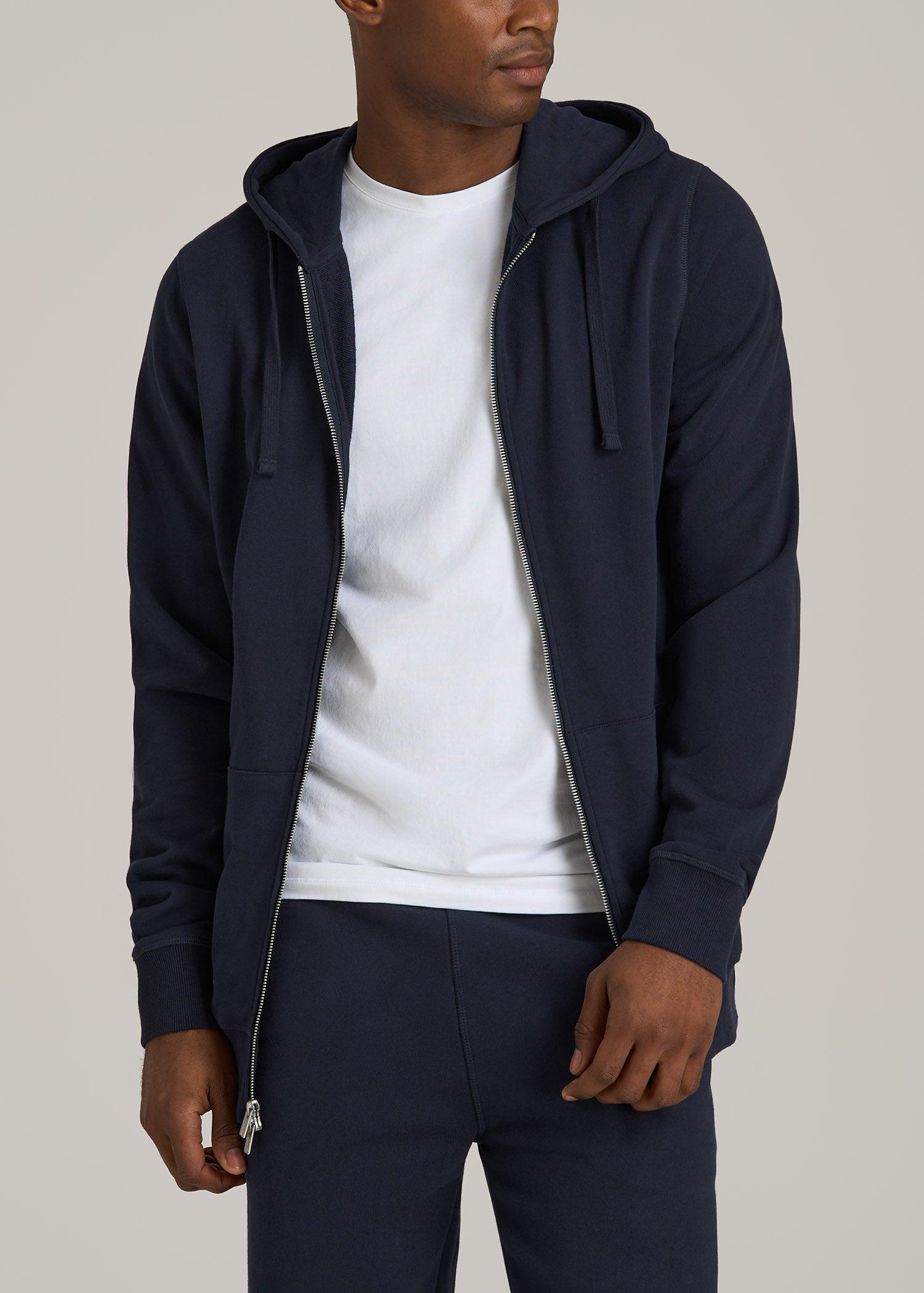 Wearever 2.0 French Terry Full-Zip Hoodie for Tall Men in Evening Blue Product Image