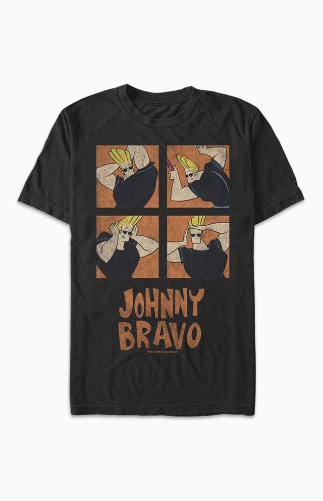 Men's Many Faces Johnny Bravo T-Shirt Product Image