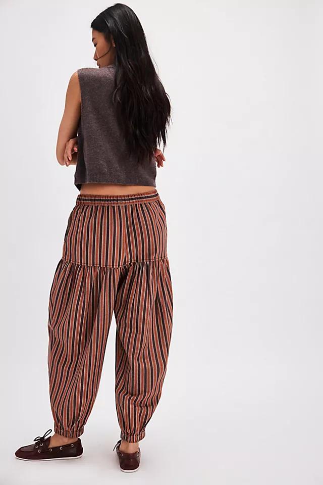 Ellie Striped Pull-On Barrel Pants Product Image